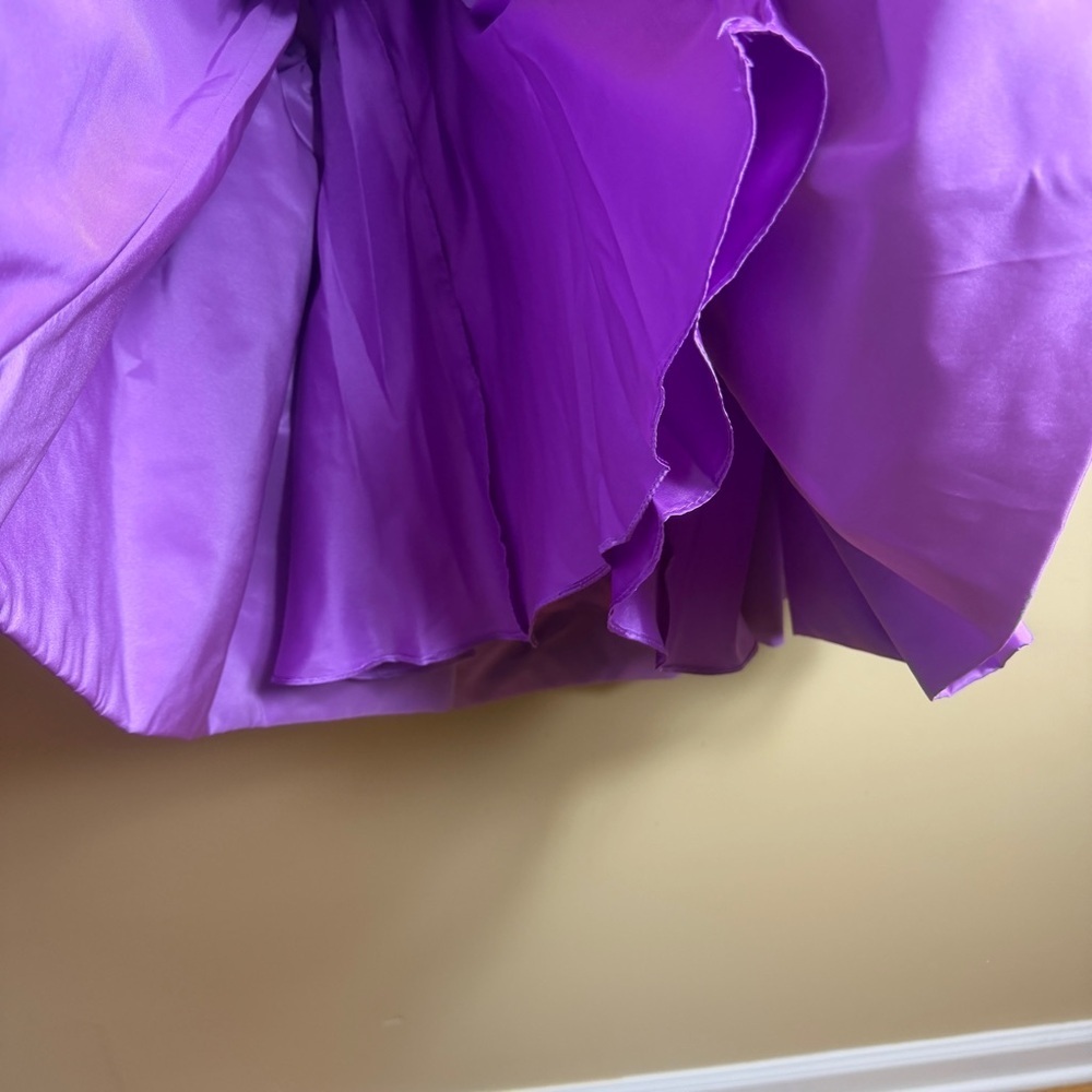 NWT Jovani Sweetheart Tiered Taffeta Short Dress lilac. Size 12 purple - Picture 12 of 12